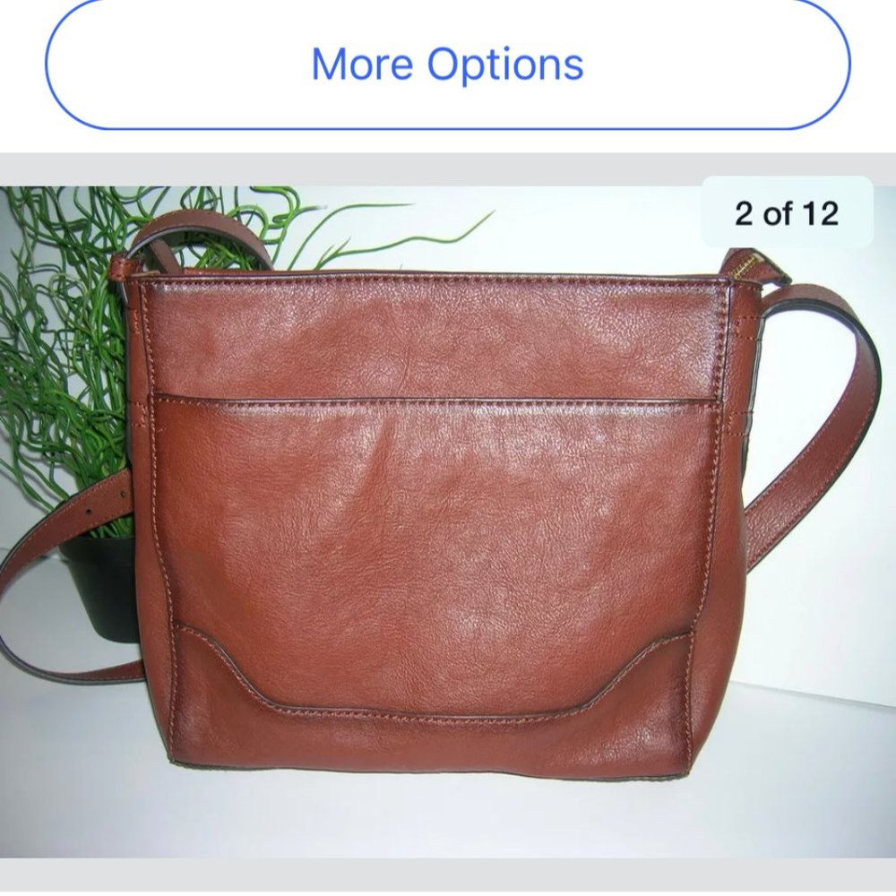 Frye Genuine Leather Saddle Tan Crossbody Messenger Perfect
